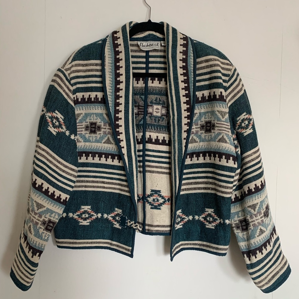 VINTAGE Flashback Cotton Southwest Print Jacket